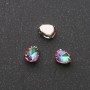 Price per Pack/10pcs. Sew-On Crystal in Prong Setting Drop 6x8mm Green-Raspberry