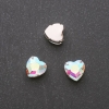 Price per Pack/10pcs. Sew-On Crystal in Prong Setting Heart 14mm Rainbow