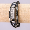 "Levi's" Bracelet, Length 21cm, Width 15mm, Black Eco-Leather