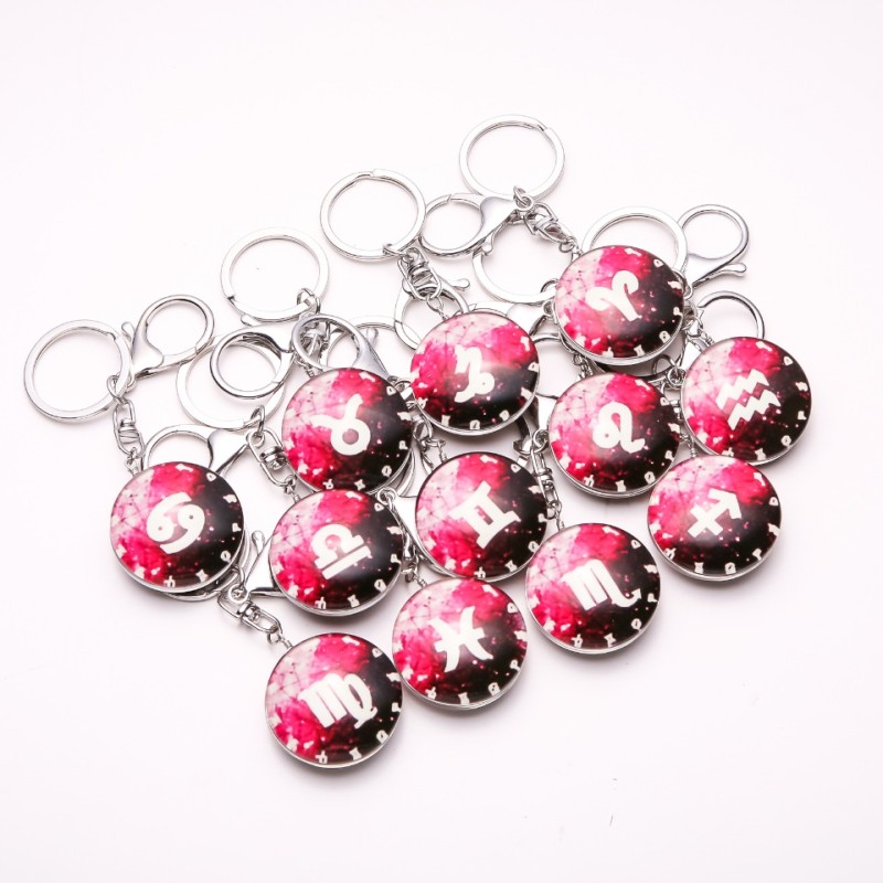 Zodiac Keychains Set of 12, Price per Pack, Length 10cm