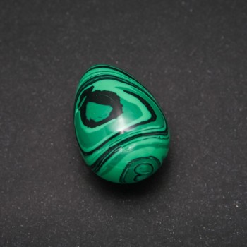 Souvenir Egg Made of Natural Stone Malachite, 35x25+/-mm