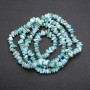 Beads on Fishing Line, Tinted Mother-of-Pearl Chips, Diameter 7 (+/-) mm, Length 80cm