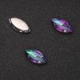 Price per pack /10pcs. Sew-on Crystal in Prong Setting Oval 7×15mm Green-Raspberry