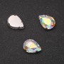 Price per pack /10 pcs. Sew-on crystal in claw setting Drop 10x14mm iridescent
