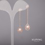 Xuping Earrings with White Stones and Majorica Pearls 10x52mm 18K Gold Plated