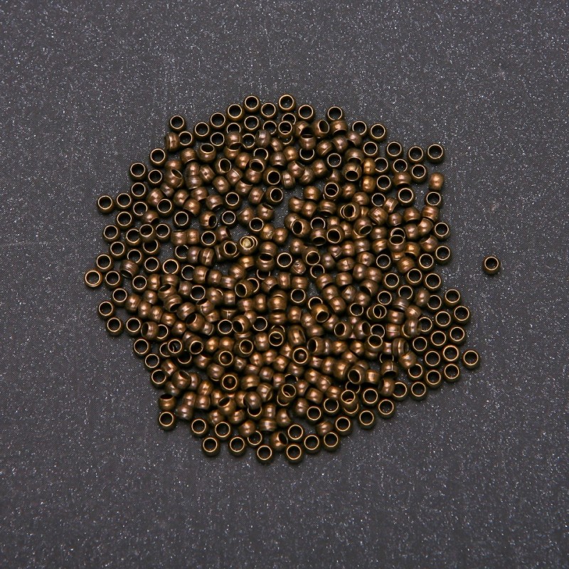 Crimp Bead Crimpers "Zahypy"?  Not exactly. Translation: Fixators crimps "zakhypy", diameter 2.5 mm, metal color "bronze" 6 gram