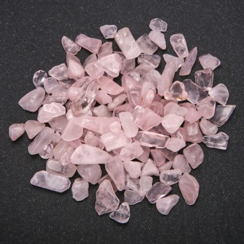 Stone Chip Findings without Hole Pink Quartz d 4x5-7x17mm+- 100 g