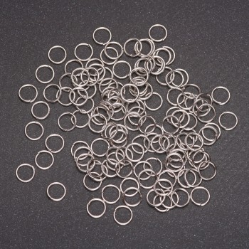 Jump Ring Findings, Diameter 6mm, Gray Metal, 25g Pack