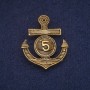 Anchor Brooch, Antique Gold Metal Color, 32x37mm