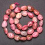 Natural Rhodochrosite Stone Beads, Tumbled, Diameter 8x10 (+/-) mm, Length 38cm