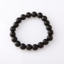 Bracelet on Elastic Band Shungite (Artificial) Smooth Round 6mm, length 18cm +