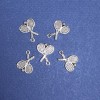 Tennis Rackets Pendant Finding, Silver Metal Color, 20mm, Pack 20g +/-18pcs