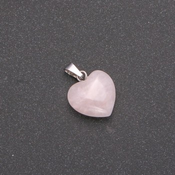 Heart Pendant Rose Quartz 15x15x23mm