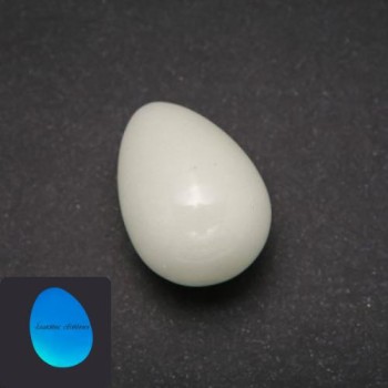 Natural Onyx Stone Souvenir Egg, Blue Glow, Diameter 35x25+-mm