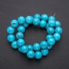Turquoise Beads, smooth round ball, diameter 12 mm (+/-), on thread, length 38 cm (+/-)