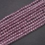 Czech Crystal Beads Transparent Wisteria with Petrol Coating "Rondelle", diameter 6x4.5(+/-)mm, thread length 38cm