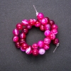 Raspberry Agate Beads on Thread, Smooth Round, Diameter 10 (+/-) mm, Length 38cm