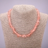 Necklace, natural stone, tinted rock crystal chips, diameter 8(+-)mm, length 45-50cm with extension chain
