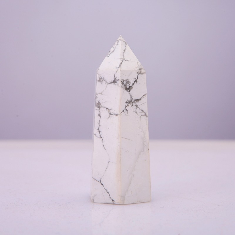 Faceted Pencil-Point Crystal Souvenir, Natural Cacholong Stone, Assorted (price per 100g), weight from 70g