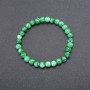 Synthetic Chrysoprase Stone Bracelet on Elastic, Smooth Round Bead, 6(+/-)mm Diameter, 18cm Circumference