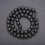 Shungite Beads on Thread, Natural Stone, Smooth Round 8mm, 38 cm length
