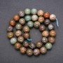 Multicolor Jasper Natural Stone Beads, Smooth Round Bead, 10(+/-)mm Diameter, 38cm Length