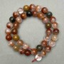 Natural Stone Beads Rutilated Quartz Assorted, Smooth Round, Diameter 10(+/-)mm, Length 38cm