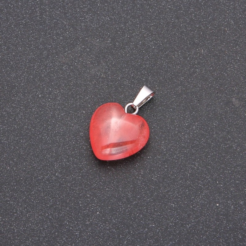 Tourmaline Heart Pendant 14x14x23(+/-)mm