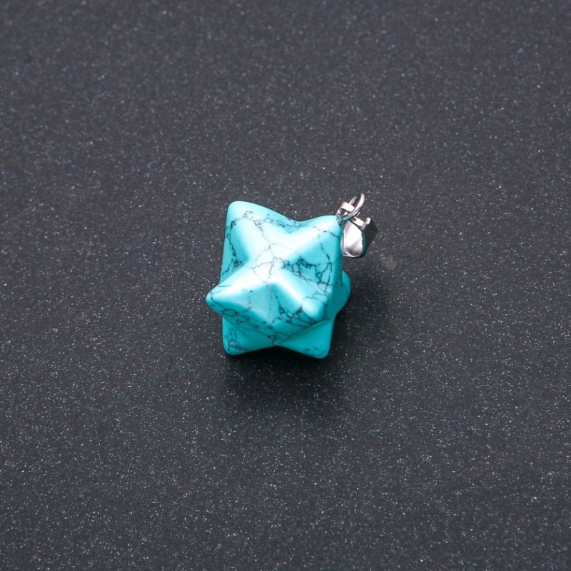 Merkaba Turquoise Pendant 10x10mm