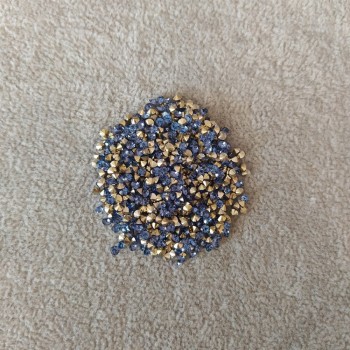 Rhinestone Chips, Blue, Diameter 2.5(+/-) mm, Pack/4g(+/-)