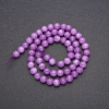 Dyed Quartz Beads (Amethyst-Style) Smooth Round, Strand, Diameter 6.5mm +/-, Length 38cm (+/-)