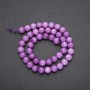 Dyed Quartz Beads (Amethyst-Style) Smooth Round, Strand, Diameter 8mm, Length 38cm (+/-)