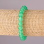 Bracelet Jade on elastic, smooth beads diameter 8mm, length 18cm
