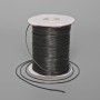 Black Waxed Cord for Crafts, diameter 1.2 mm, length 150 m spool