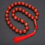 Natural Stone Prayer Beads, Red Jasper, 33 Beads, Smooth Round, 12mm Diameter +/- Red Jasper Accent Bead