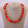Carnelian Bead Necklace, Carnelian Bar 19x15mm, length 45cm +