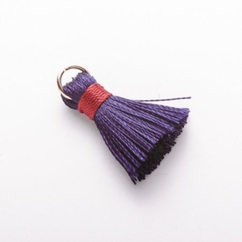 Craft Blank Mini Tassel with Ring "Silk", 2cm Length, 5mm Diameter, Price per 1 pc