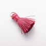 Craft Blank Mini Tassel with Ring "Silk" Burgundy Color, 2cm Length, 5mm Diameter, Price per 1 pc