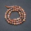 Selenite Natural Stone Smooth Round Beads on a Strand, 6mm Diameter +/-, 39cm Length