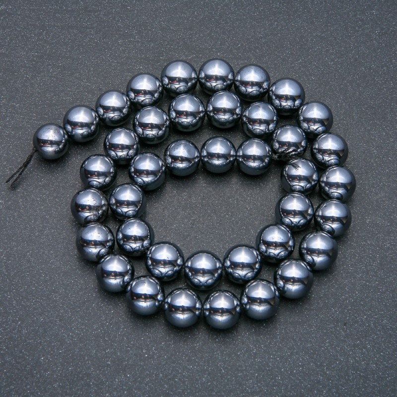 Terahertz Smooth Round Beads on a Strand, 12mm Diameter +/-, 39cm Length