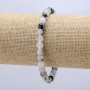 Bracelet on Elastic Band, Natural Rutilated Quartz Stone, Diameter 6mm+/-, Length 18cm+