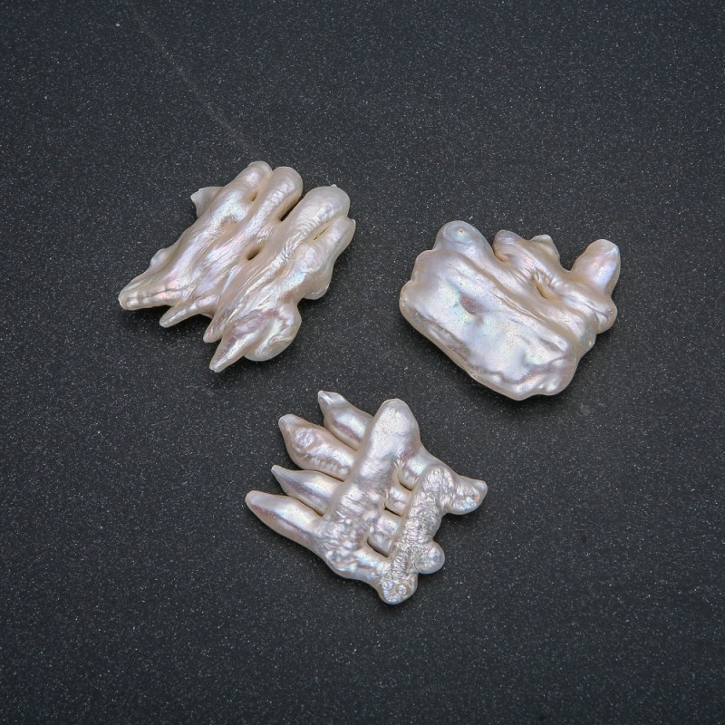 Baroque Pearl Findings 3x3.5(+/-)cm, Through-Hole, Price per 1 pc