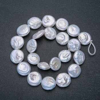 Baroque Pearl Strand, diameter 16mm, length 42cm+/-, with petrol sheen