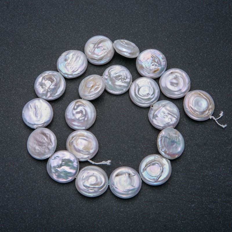Baroque Pearl Strand, diameter 18mm, length 39cm+/-, with petrol sheen