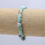 Larimar Tumbled Stone Bracelet on Elastic, 6x8mm Diameter, 18cm Circumference +