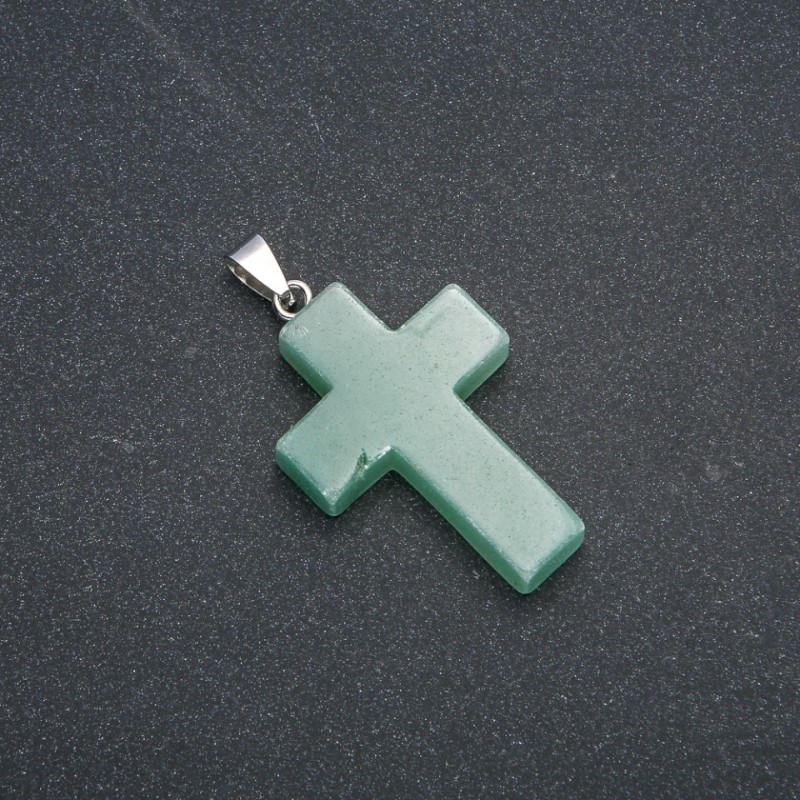 Cross Pendant, Jade 50x28mm