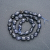 Natural Iolite Stone Beads on String, Tumbled, Diameter 8x10mm, Length 40cm +