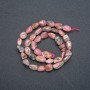 Natural Rhodochrosite Stone Beads on Thread, Tumbled, Diameter 8x10mm, Length 40cm +
