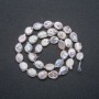 Natural Baroque Pearl Strand, diameter 12x9mm, length 41cm +/- with petrol sheen
