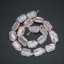 Natural Baroque Pearl Strand, 22x14mm, 40cm length +/-, with petrol luster